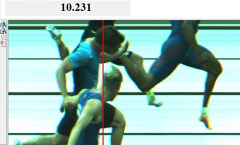 Dansk rekord 100m Mænd Nr3-4 modsat